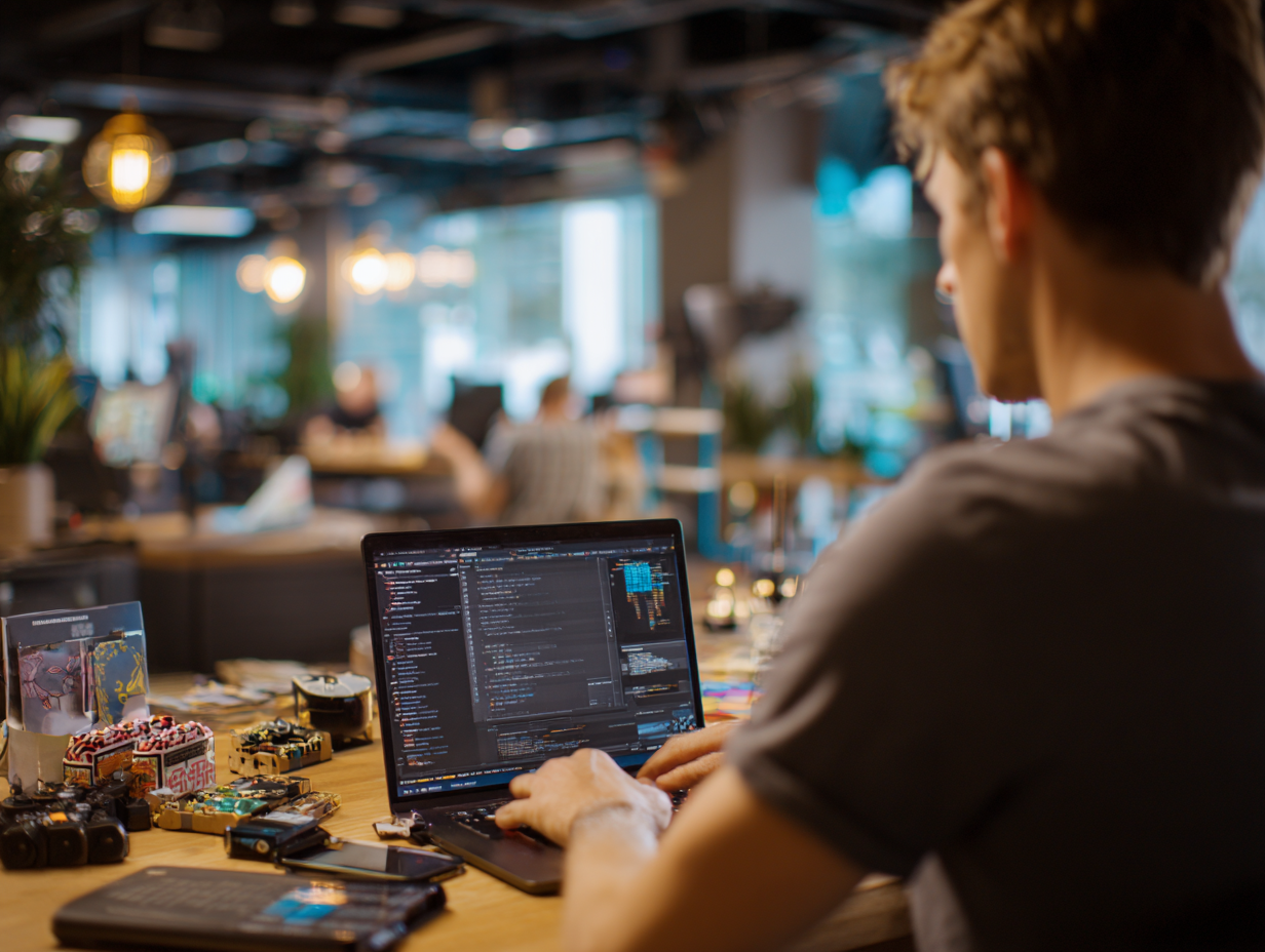 Students using educational gaming app