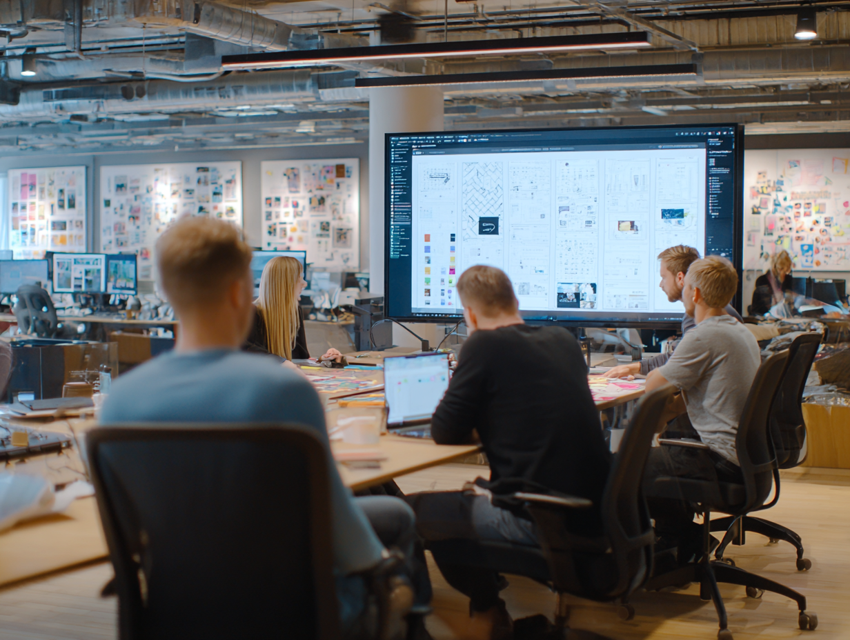 Shop associate fulfilling orders via tablet